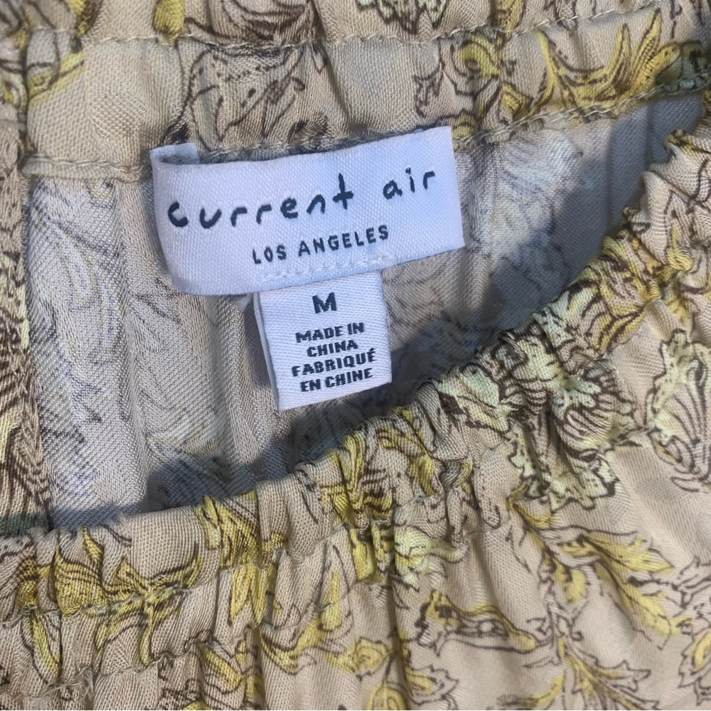 Current air Anthropologie Floral Satin Tiered Maxi Dress Long Sleeve - Picture 11 of 12